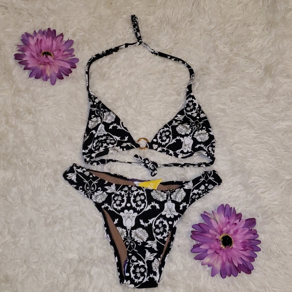 CIA.Maritma Black & White Print Bikini Nwt - Picture 3 of 6